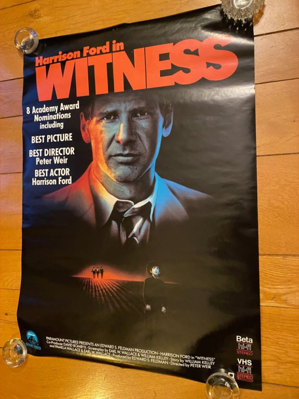 Harrison Ford origianl Movie Posters for WITNESS and AIR FORCE ONE